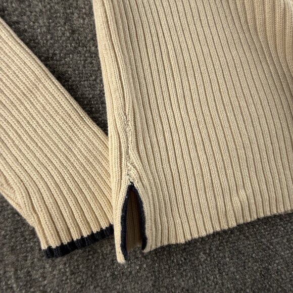 Ralph Lauren Polo Jeans Women Flag Sweater Ribbed Knit Embroidered XL Cotton - Picture 11 of 13